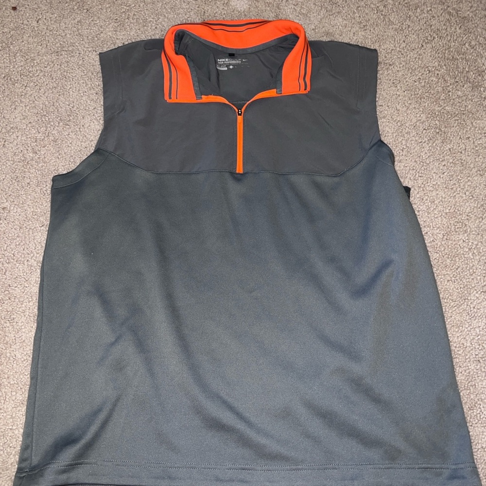 Nike Performance Gray and Orange Tank Top